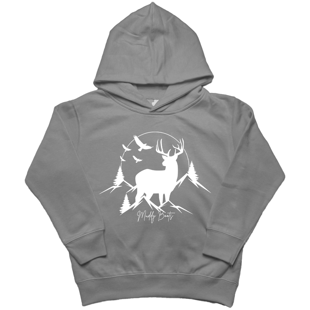 Mountain Deer Kids Hoodie - Muddy Boots Clothing - Hoodie