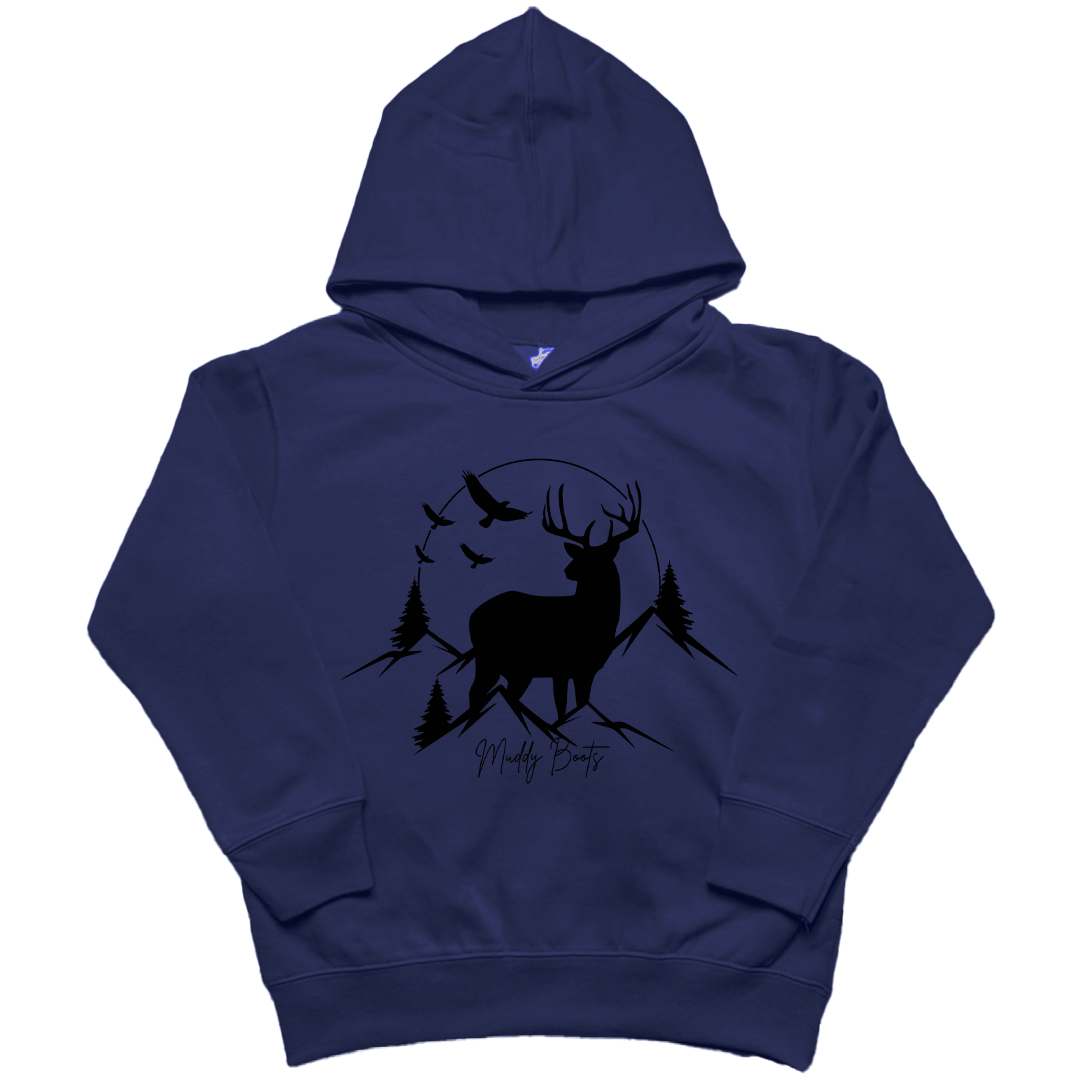 Mountain Deer Kids Hoodie - Muddy Boots Clothing - Hoodie