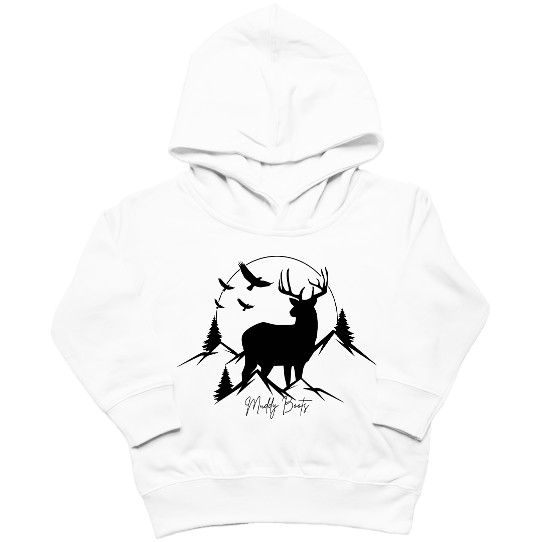 Mountain Deer Kids Hoodie - Muddy Boots Clothing - Hoodie