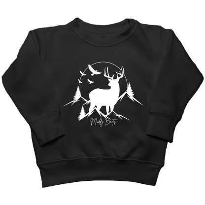 Mountain Deer Toddler Crew Neck Sweatshirt - Muddy Boots Clothing - Crew Neck Sweatshirt