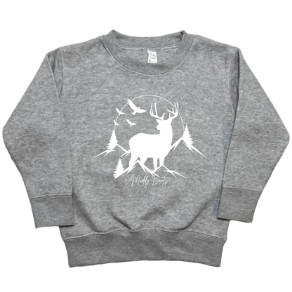 Mountain Deer Toddler Crew Neck Sweatshirt - Muddy Boots Clothing - Crew Neck Sweatshirt