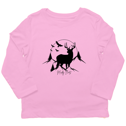Mountain Deer Toddler Long Sleeve Tee - Muddy Boots Clothing - Long Sleeve Tee