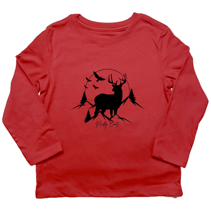 Mountain Deer Toddler Long Sleeve Tee - Muddy Boots Clothing - Long Sleeve Tee