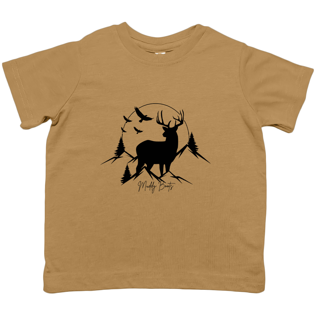 Mountain Deer Toddler Tee - Muddy Boots Clothing - T-Shirt