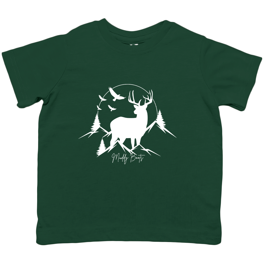 Mountain Deer Toddler Tee - Muddy Boots Clothing - T-Shirt