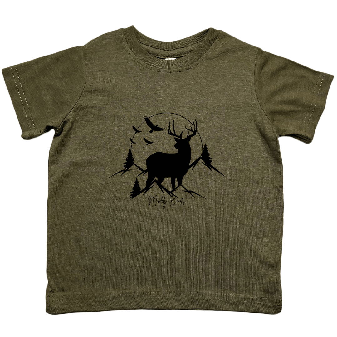 Mountain Deer Toddler Tee - Muddy Boots Clothing - T-Shirt