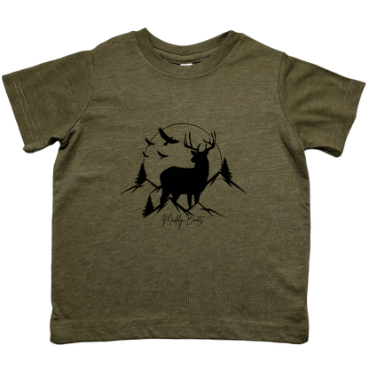 Mountain Deer Toddler Tee - Muddy Boots Clothing - T-Shirt