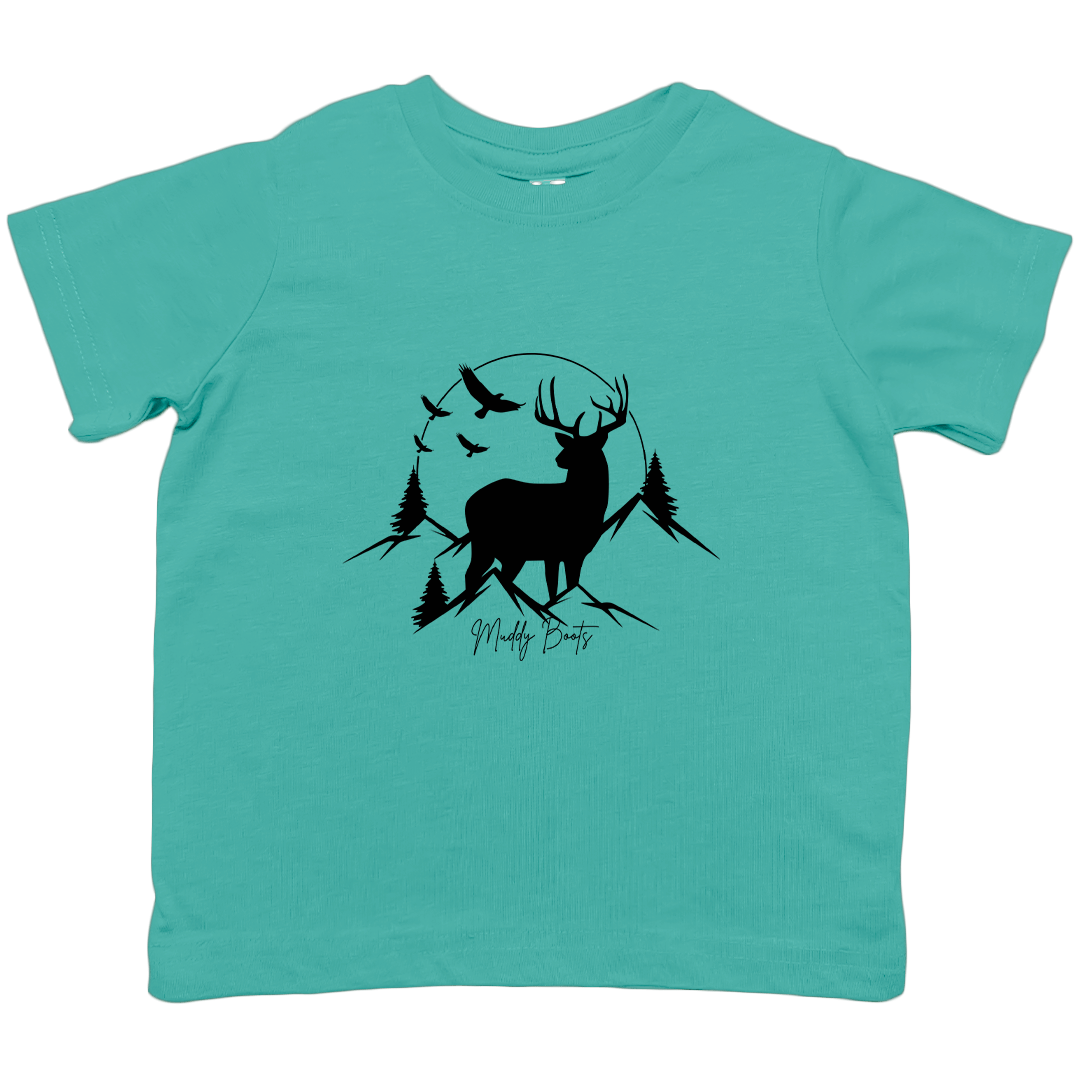 Mountain Deer Toddler Tee - Muddy Boots Clothing - T-Shirt
