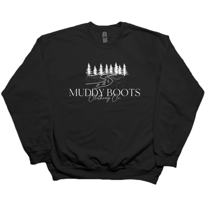 Muddy Boots Adult Crew Neck Sweatshirt - Muddy Boots Clothing - Crew Neck Sweatshirt