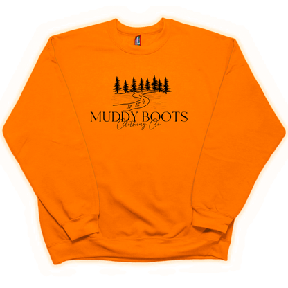 Muddy Boots Adult Crew Neck Sweatshirt - Muddy Boots Clothing - Crew Neck Sweatshirt