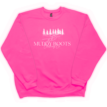Muddy Boots Adult Crew Neck Sweatshirt - Muddy Boots Clothing - Crew Neck Sweatshirt