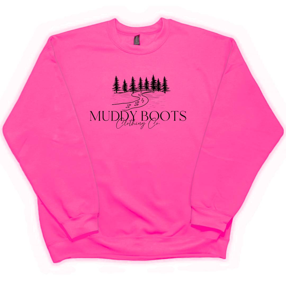 Muddy Boots Adult Crew Neck Sweatshirt - Muddy Boots Clothing - Crew Neck Sweatshirt