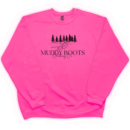 Muddy Boots Adult Crew Neck Sweatshirt - Muddy Boots Clothing - Crew Neck Sweatshirt