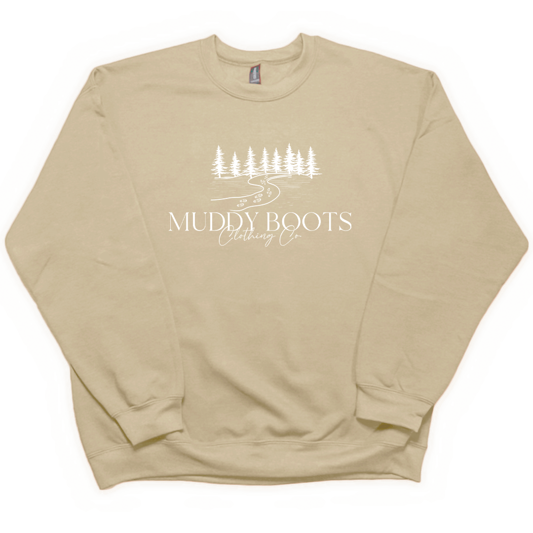 Muddy Boots Adult Crew Neck Sweatshirt - Muddy Boots Clothing - Crew Neck Sweatshirt
