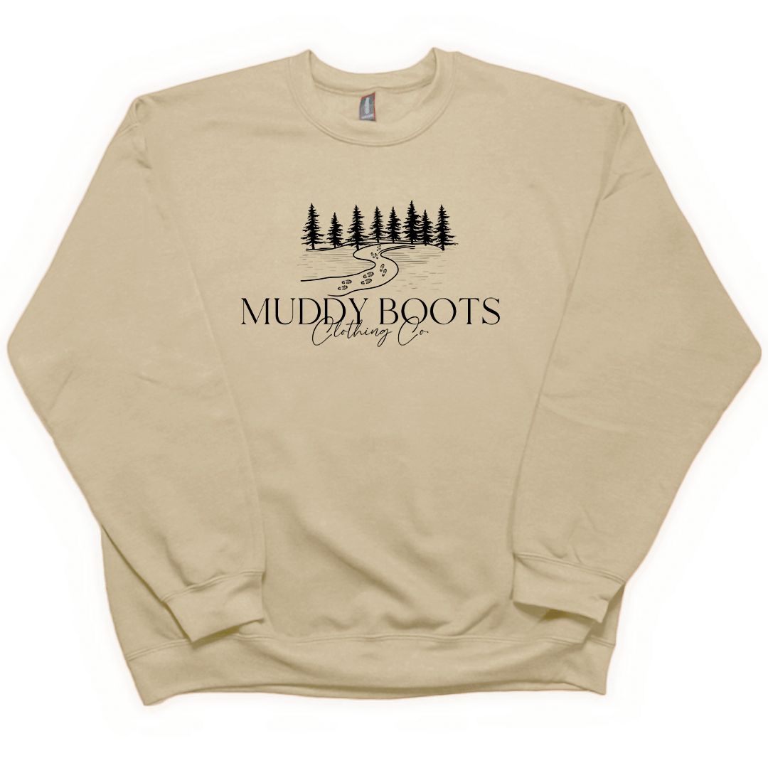 Muddy Boots Adult Crew Neck Sweatshirt - Muddy Boots Clothing - Crew Neck Sweatshirt