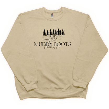 Muddy Boots Adult Crew Neck Sweatshirt - Muddy Boots Clothing - Crew Neck Sweatshirt