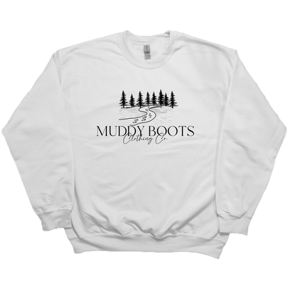 Muddy Boots Adult Crew Neck Sweatshirt - Muddy Boots Clothing - Crew Neck Sweatshirt