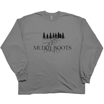 Muddy Boots Adult Long Sleeve Tee - Muddy Boots Clothing - Long Sleeve Tee
