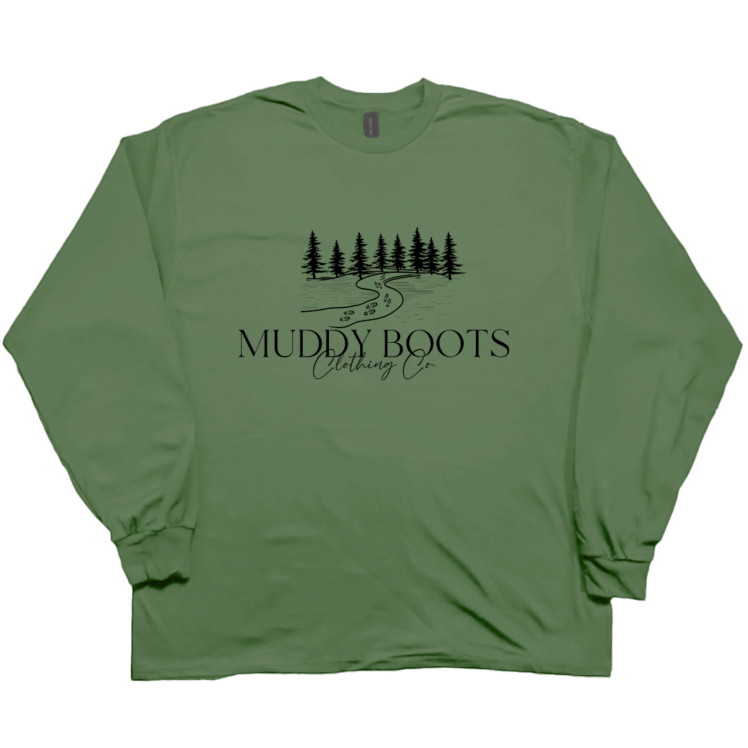 Muddy Boots Adult Long Sleeve Tee - Muddy Boots Clothing - Long Sleeve Tee