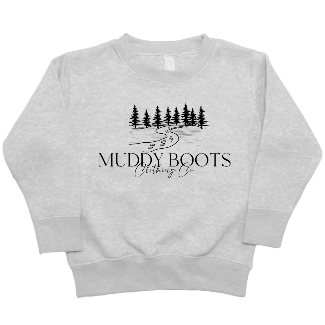 Muddy Boots Kids Crew Neck Sweatshirt - Muddy Boots Clothing - Crew Neck Sweatshirt