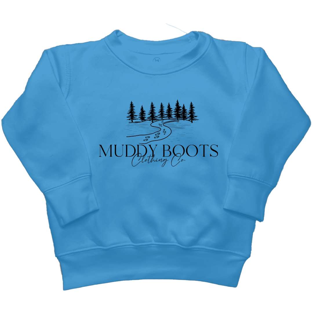 Muddy Boots Kids Crew Neck Sweatshirt - Muddy Boots Clothing - Crew Neck Sweatshirt