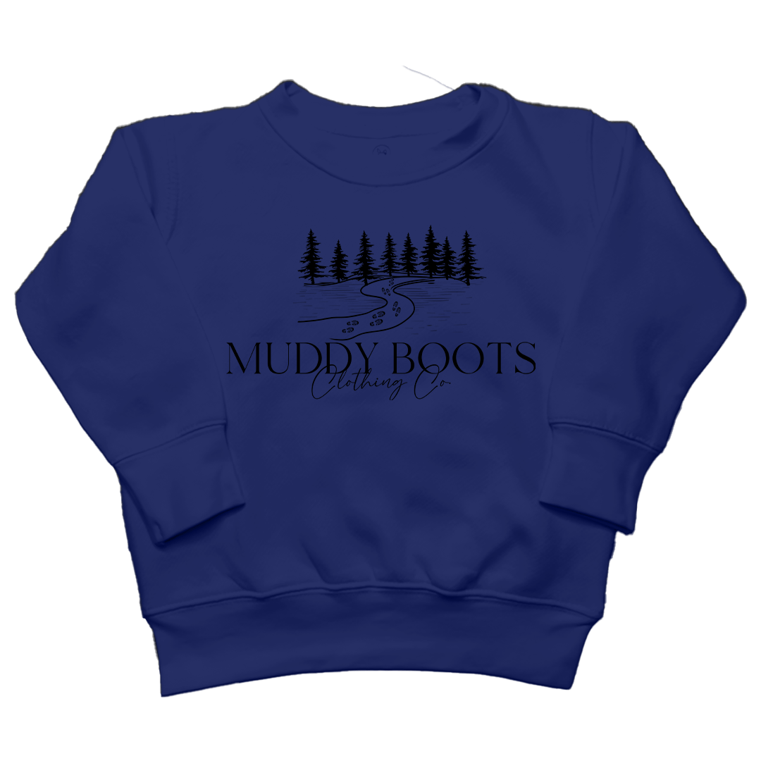 Muddy Boots Kids Crew Neck Sweatshirt - Muddy Boots Clothing - Crew Neck Sweatshirt