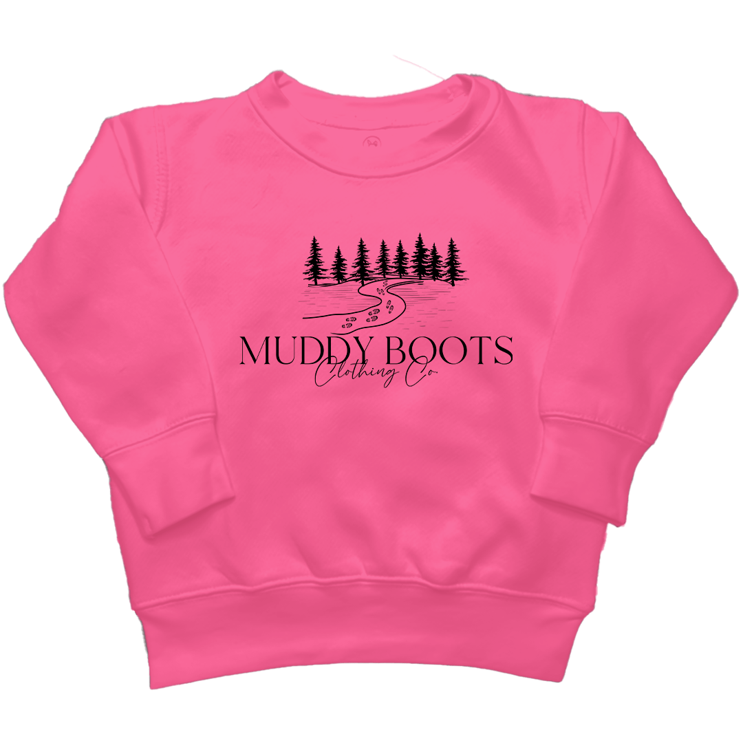 Muddy Boots Kids Crew Neck Sweatshirt - Muddy Boots Clothing - Crew Neck Sweatshirt