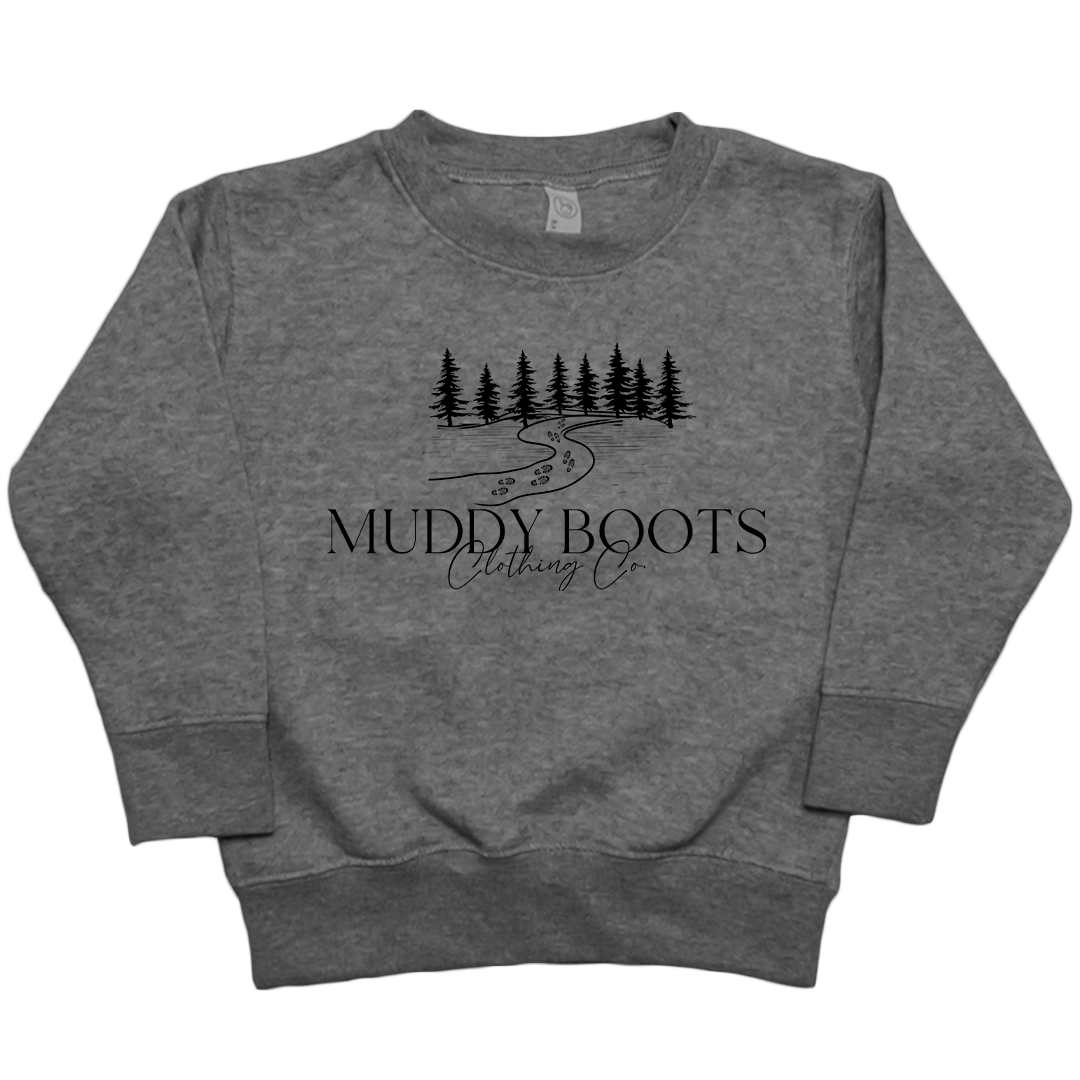 Muddy Boots Toddler Crew Neck Sweatshirt - Muddy Boots Clothing - Crew Neck Sweatshirt
