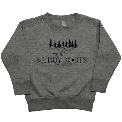 Muddy Boots Toddler Crew Neck Sweatshirt - Muddy Boots Clothing - Crew Neck Sweatshirt