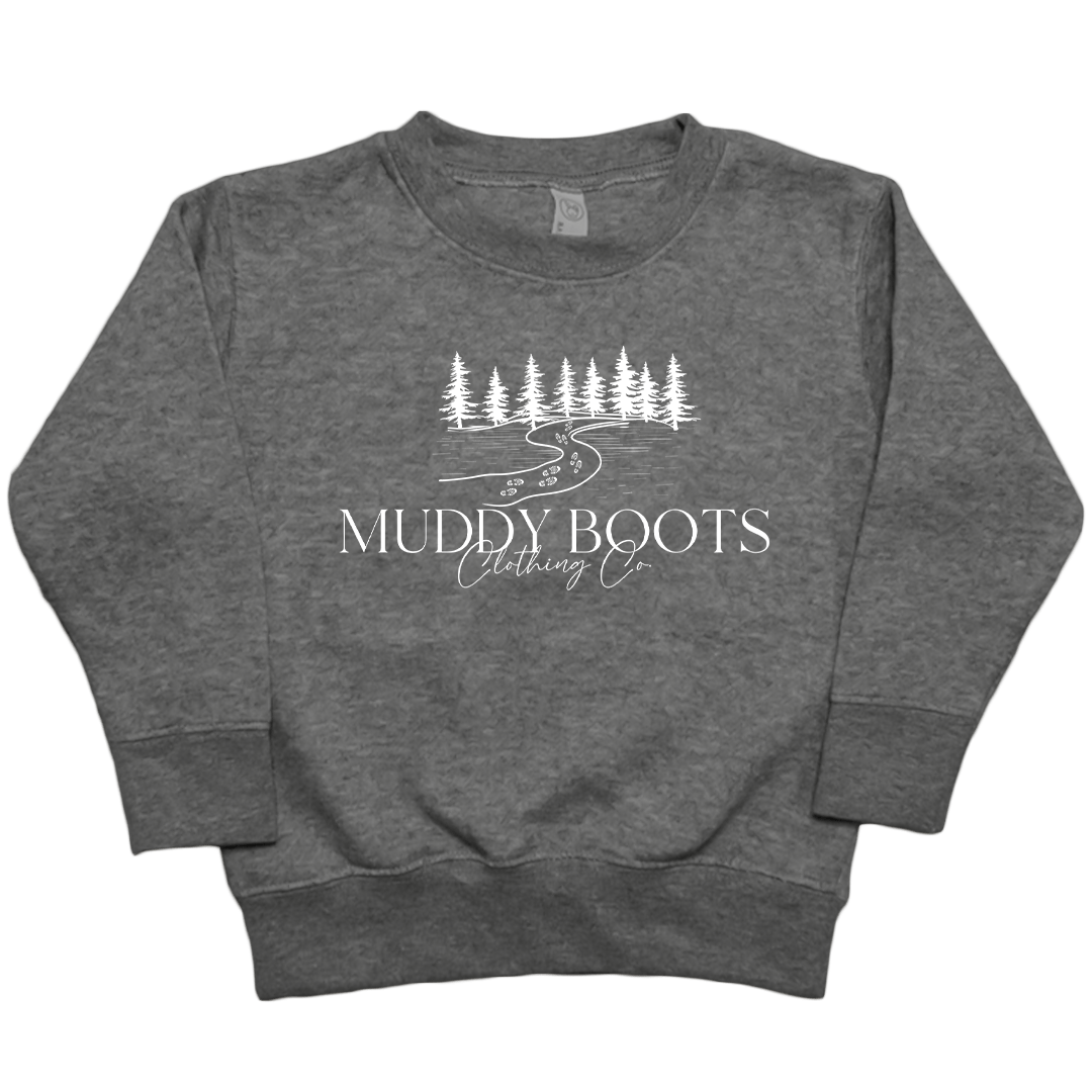 Muddy Boots Toddler Crew Neck Sweatshirt - Muddy Boots Clothing - Crew Neck Sweatshirt