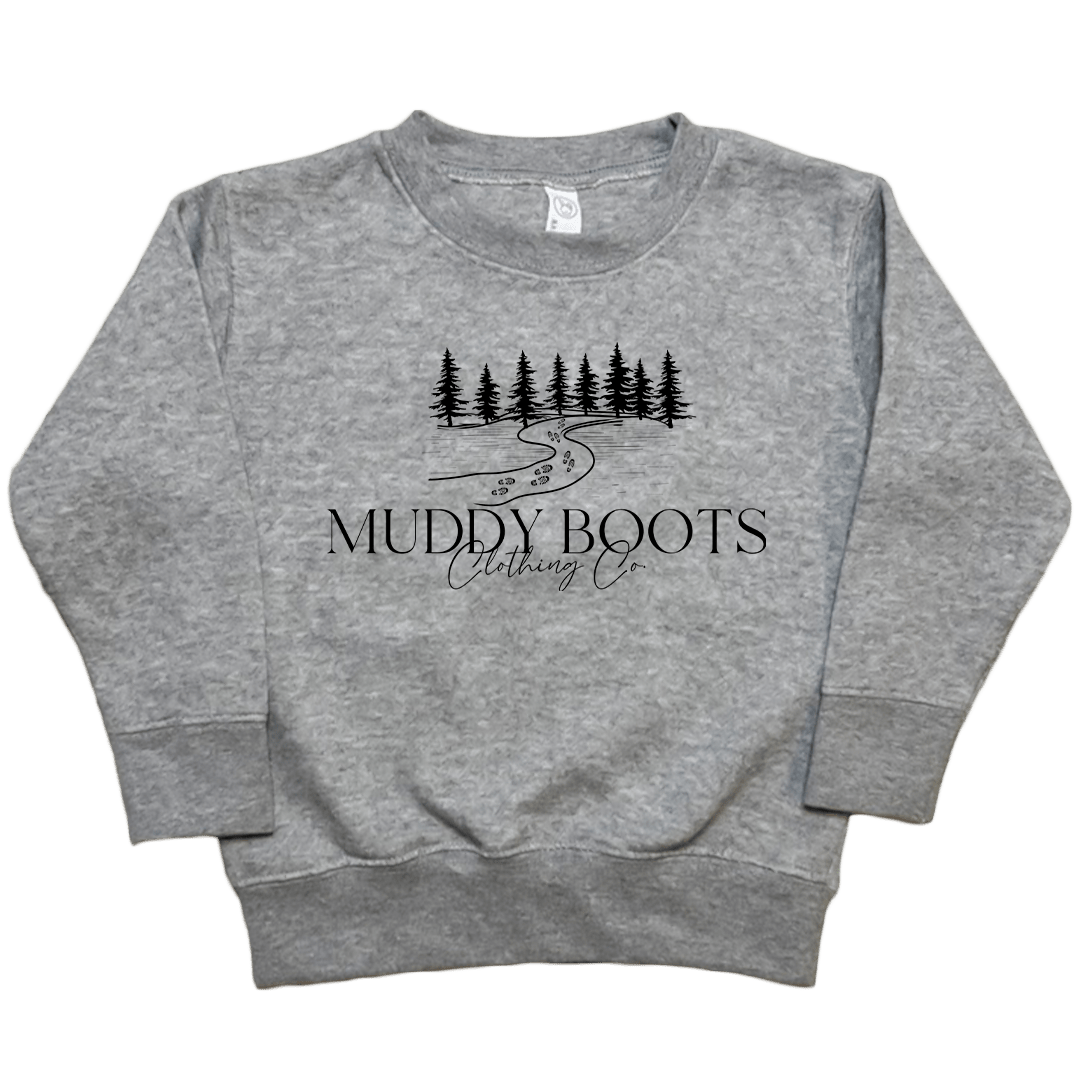 Muddy Boots Toddler Crew Neck Sweatshirt - Muddy Boots Clothing - Crew Neck Sweatshirt