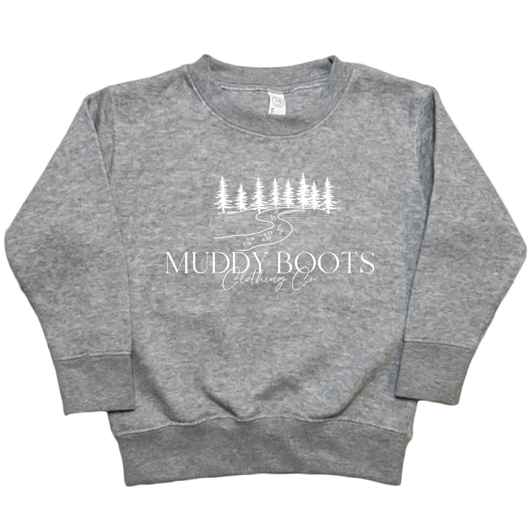 Muddy Boots Toddler Crew Neck Sweatshirt - Muddy Boots Clothing - Crew Neck Sweatshirt