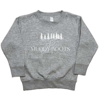 Muddy Boots Toddler Crew Neck Sweatshirt - Muddy Boots Clothing - Crew Neck Sweatshirt