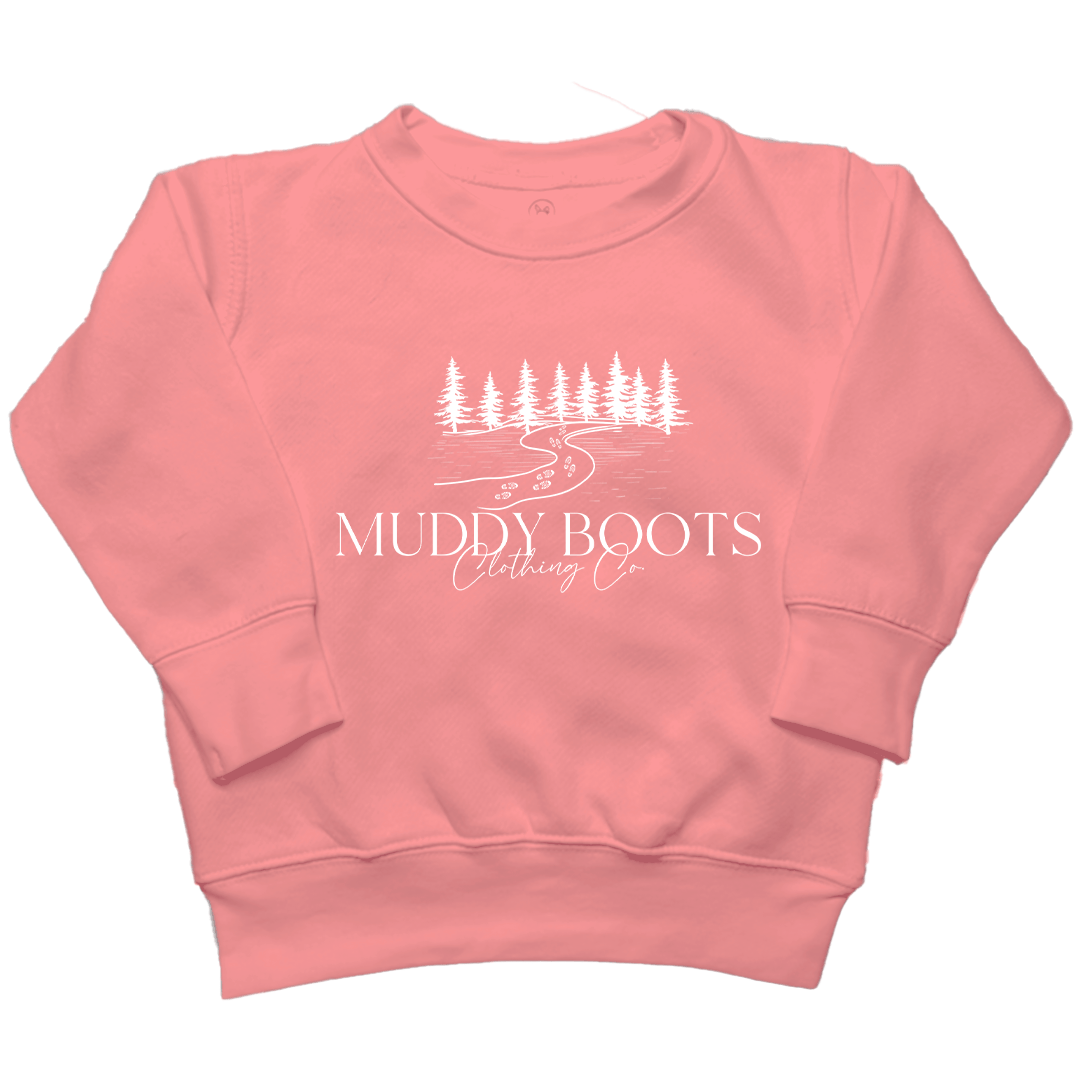 Muddy Boots Toddler Crew Neck Sweatshirt - Muddy Boots Clothing - Crew Neck Sweatshirt