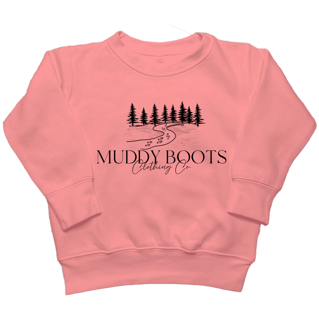 Muddy Boots Toddler Crew Neck Sweatshirt - Muddy Boots Clothing - Crew Neck Sweatshirt