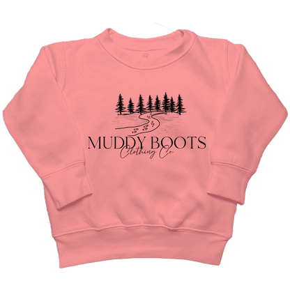 Muddy Boots Toddler Crew Neck Sweatshirt - Muddy Boots Clothing - Crew Neck Sweatshirt