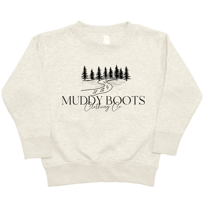 Muddy Boots Toddler Crew Neck Sweatshirt - Muddy Boots Clothing - Crew Neck Sweatshirt