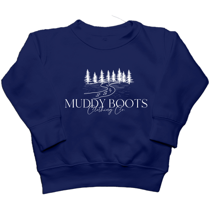 Muddy Boots Toddler Crew Neck Sweatshirt - Muddy Boots Clothing - Crew Neck Sweatshirt