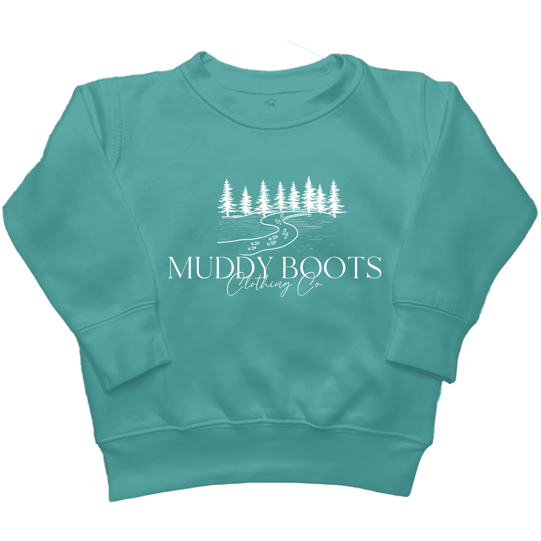 Muddy Boots Toddler Crew Neck Sweatshirt - Muddy Boots Clothing - Crew Neck Sweatshirt