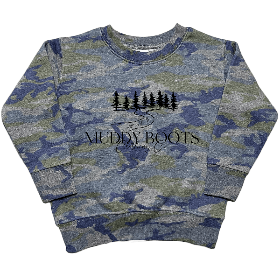 Muddy Boots Toddler Crew Neck Sweatshirt - Muddy Boots Clothing - Crew Neck Sweatshirt
