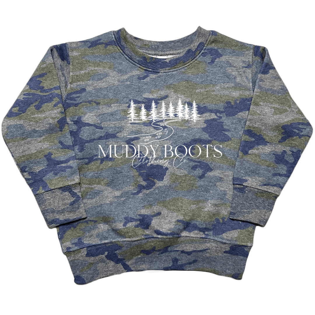 Muddy Boots Toddler Crew Neck Sweatshirt - Muddy Boots Clothing - Crew Neck Sweatshirt
