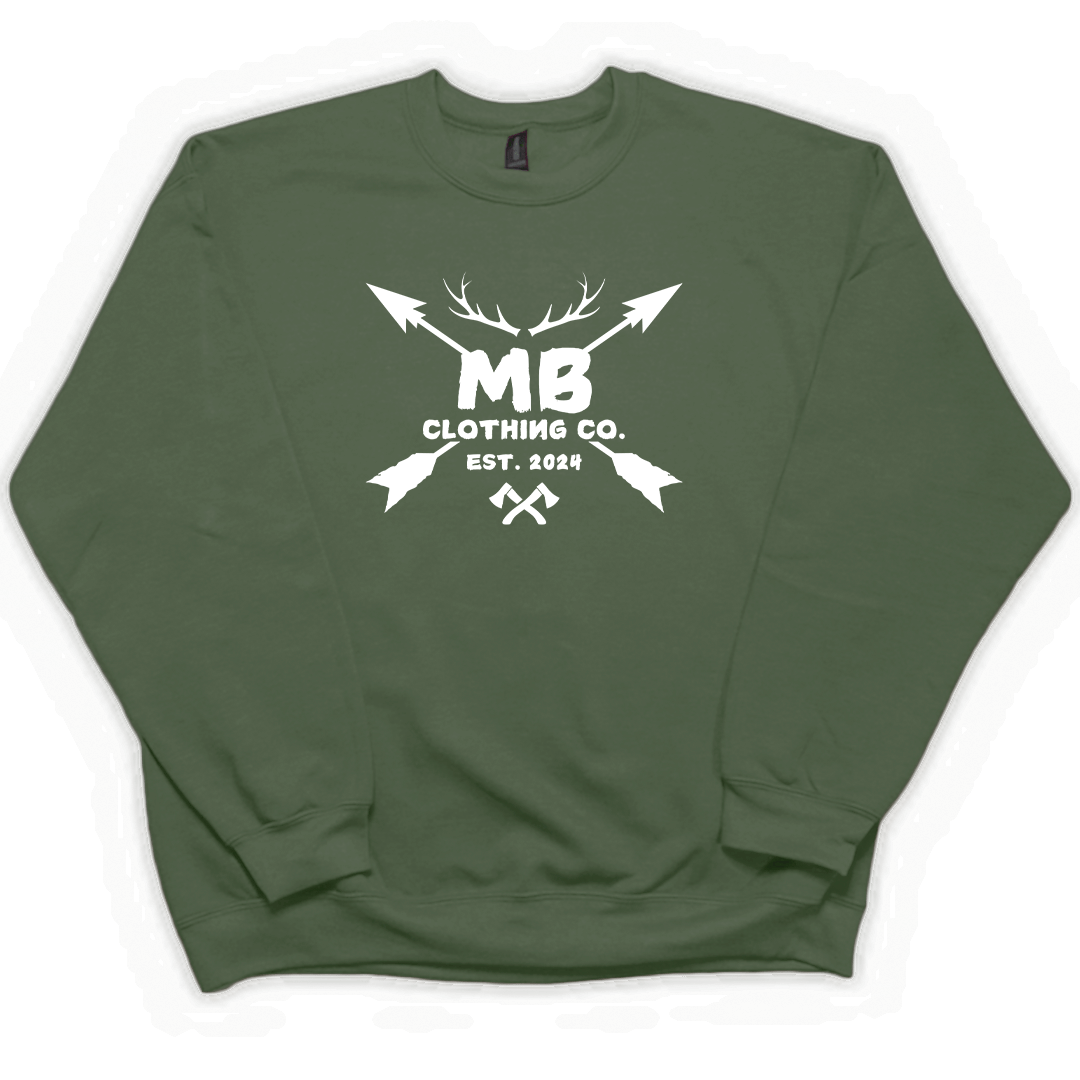 Muddy Hunting Adult Crew Neck Sweatshirt - Muddy Boots Clothing - Crew Neck Sweatshirt