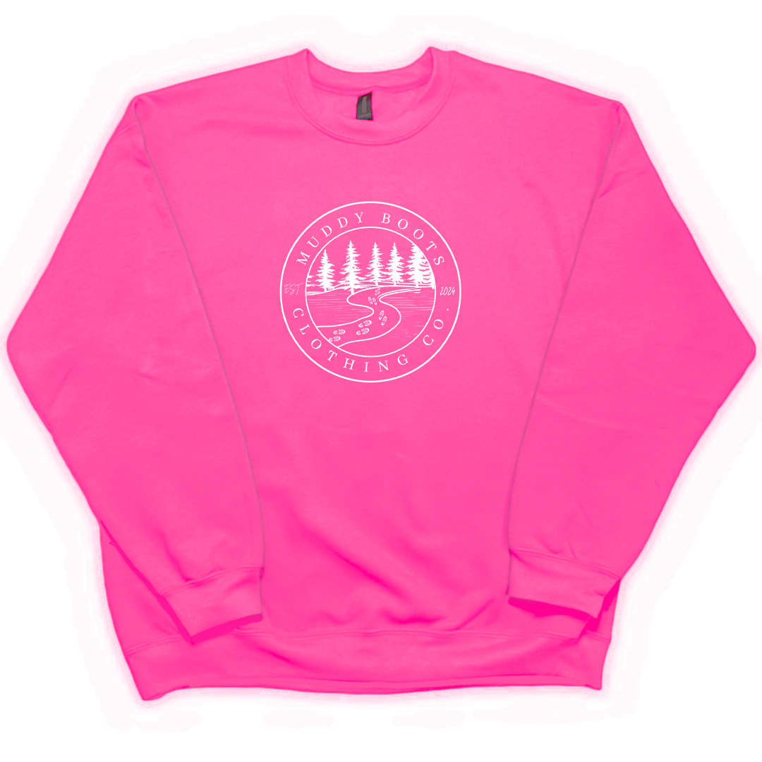 Muddy Trails Adult Crew Neck Sweatshirt - Muddy Boots Clothing - Crew Neck Sweatshirt
