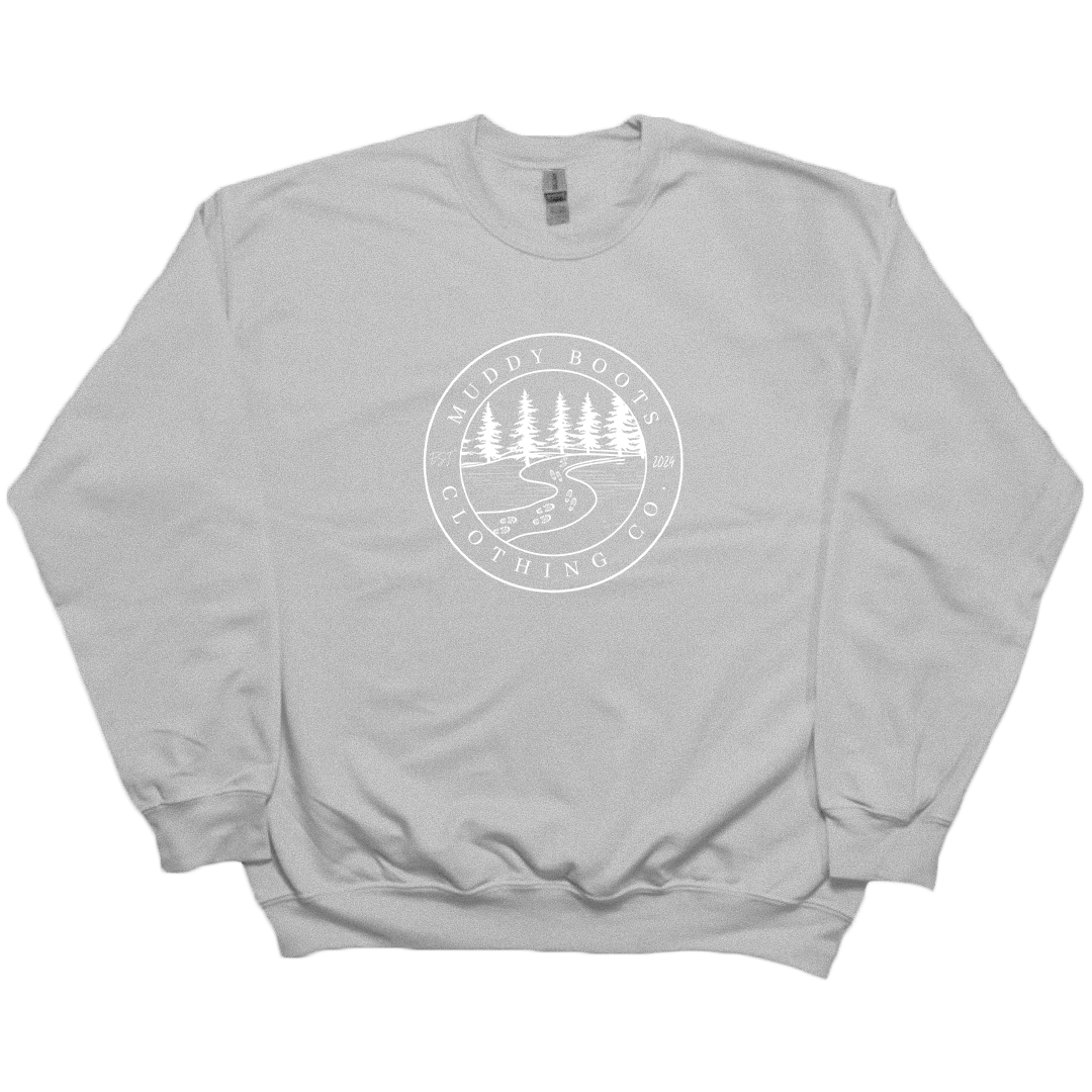 Muddy Trails Adult Crew Neck Sweatshirt - Muddy Boots Clothing - Crew Neck Sweatshirt