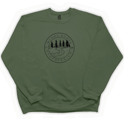 Muddy Trails Adult Crew Neck Sweatshirt - Muddy Boots Clothing - Crew Neck Sweatshirt