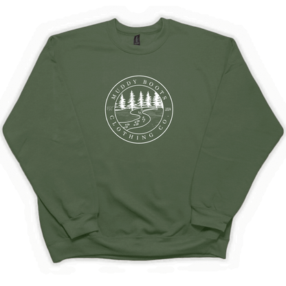 Muddy Trails Adult Crew Neck Sweatshirt - Muddy Boots Clothing - Crew Neck Sweatshirt