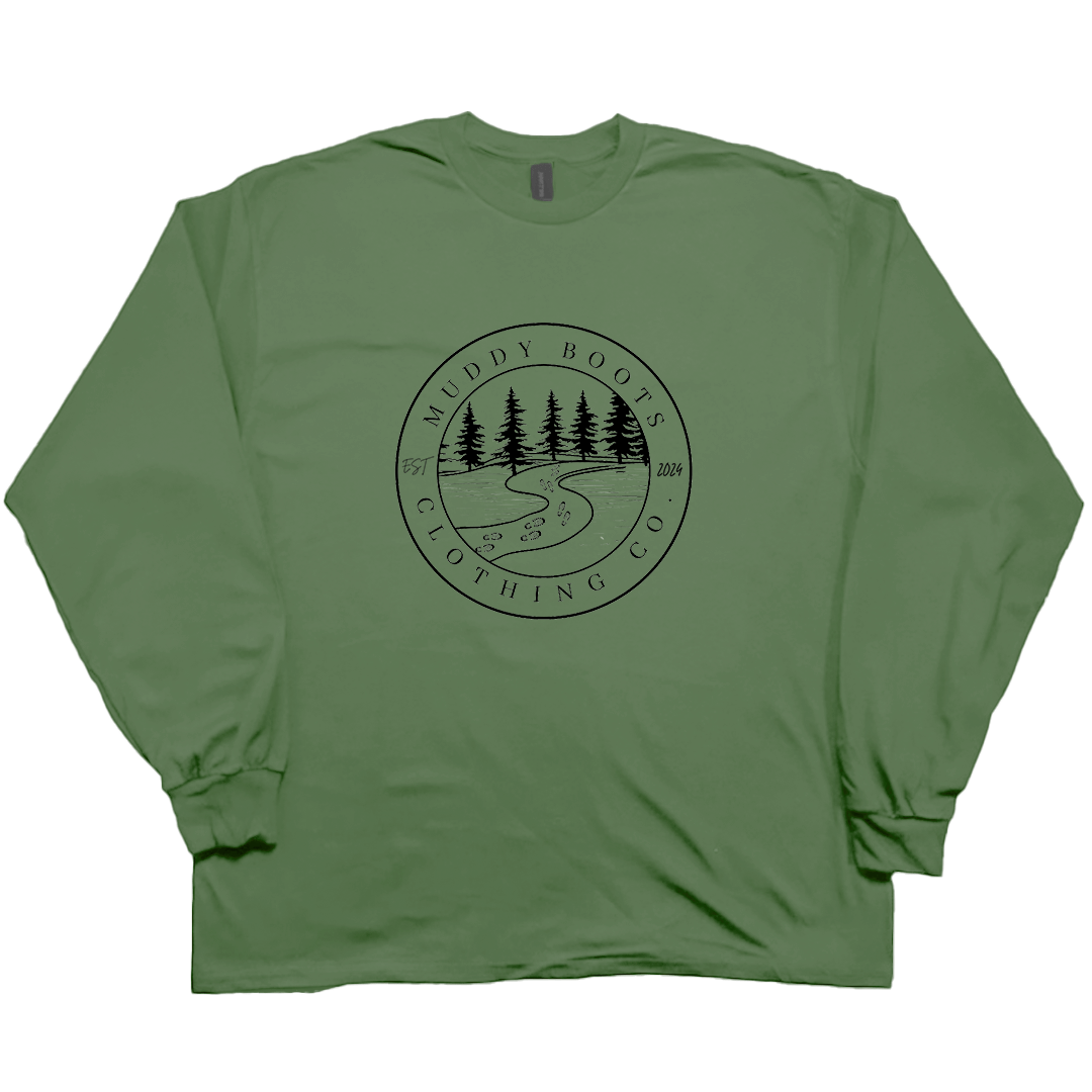 Muddy Trails Adult Long Sleeve Tee - Muddy Boots Clothing - Long Sleeve Tee