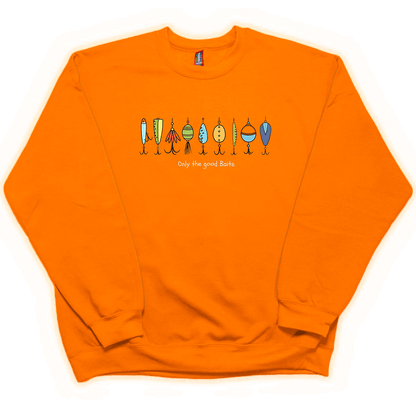 Only The Good Baits Adult Crew Neck Sweatshirt - Muddy Boots Clothing - Crew Neck Sweatshirt