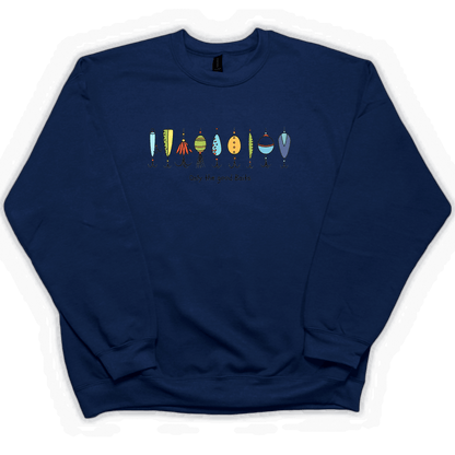 Only The Good Baits Adult Crew Neck Sweatshirt - Muddy Boots Clothing - Crew Neck Sweatshirt