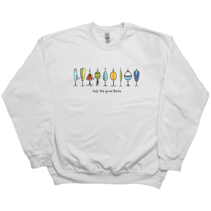Only The Good Baits Adult Crew Neck Sweatshirt - Muddy Boots Clothing - Crew Neck Sweatshirt
